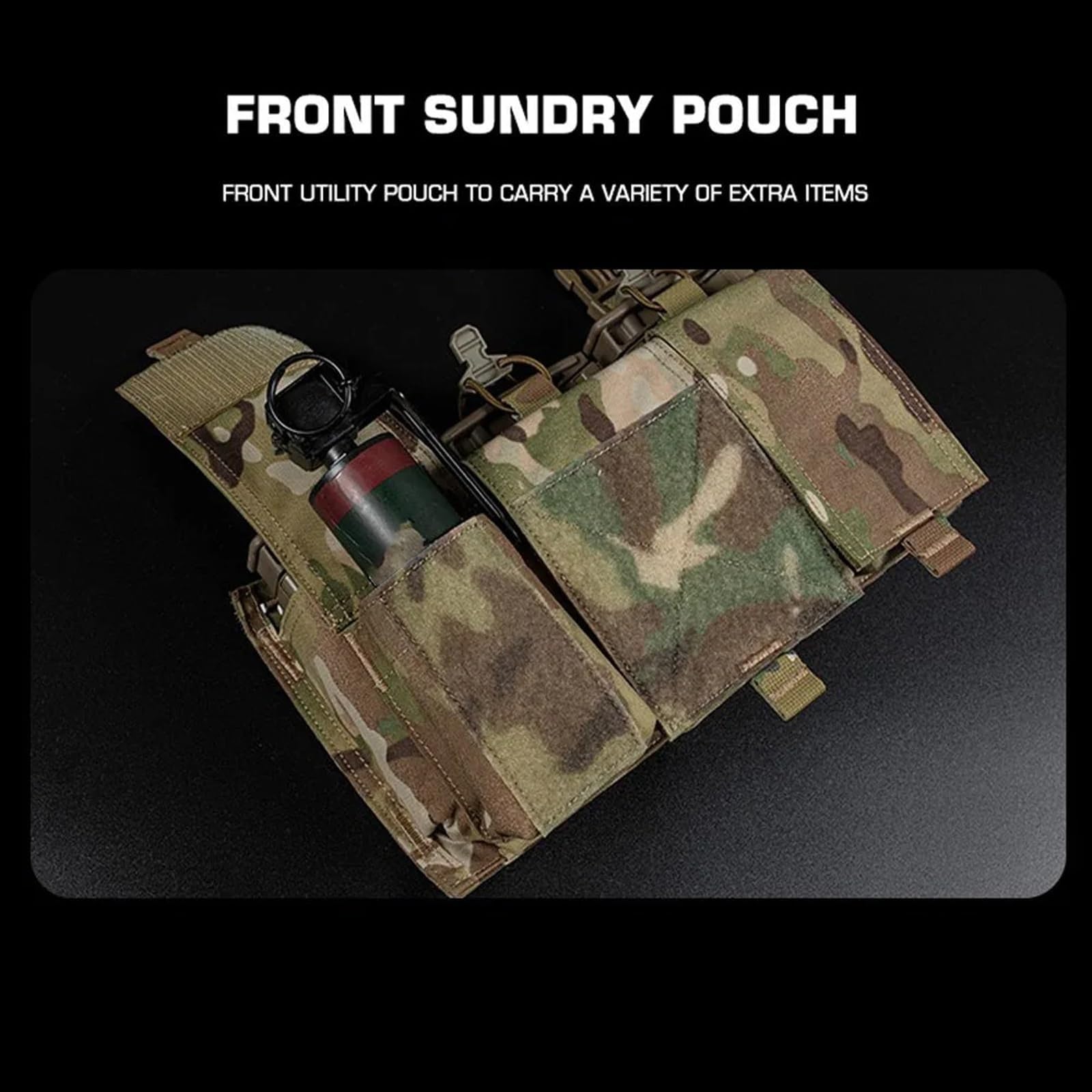 Pochette Triple Chargeur 7.62x51, Panneau Avant Molle pour Gilet Pare-Balles Et Harnais, Compatible avec Chargeurs De Fusil Standard, Équipement Tactique