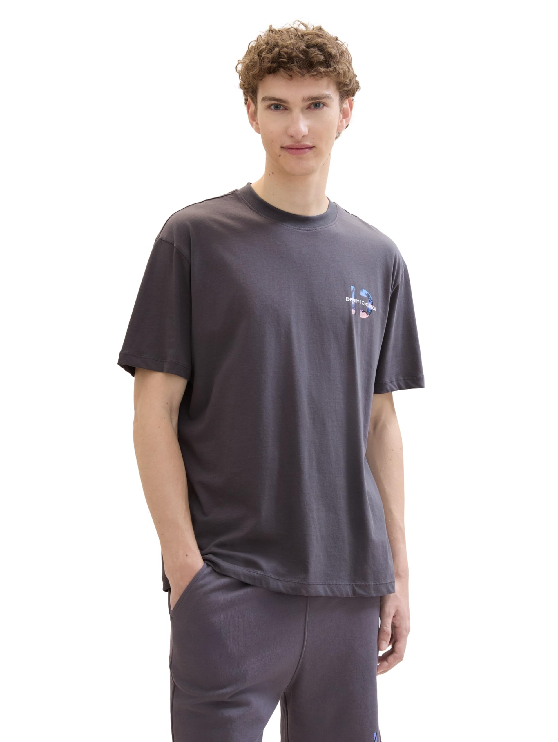 TOM TAILOR Denim Men's Summer T-Shirt with Photo Print on the Back