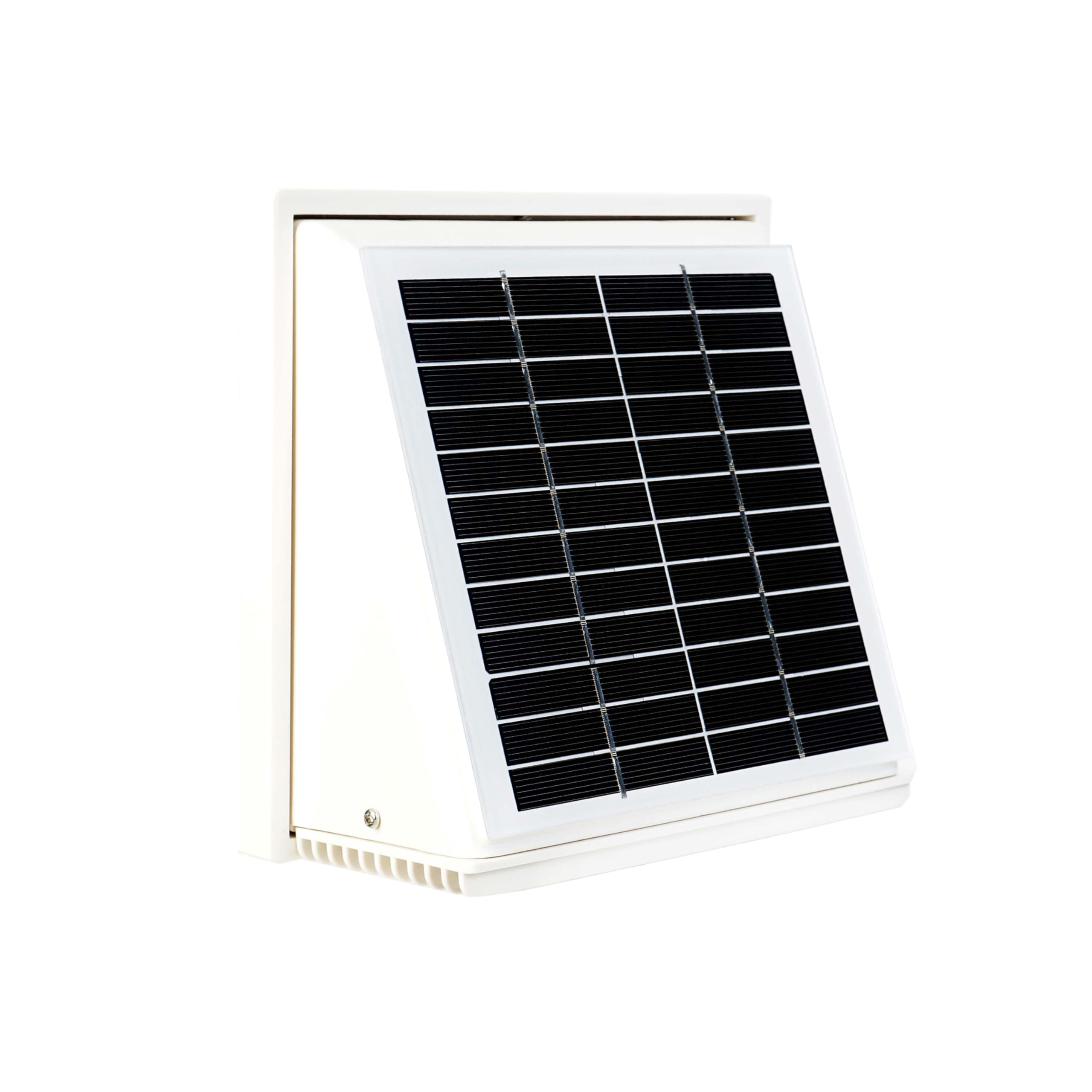 WATTSTUNDE AERO Solarlüfter eckig, solarbetriebener Lüfter für Wohnmobil, Boot, Gartenhaus, Gewächshaus und Schuppen (weiß)