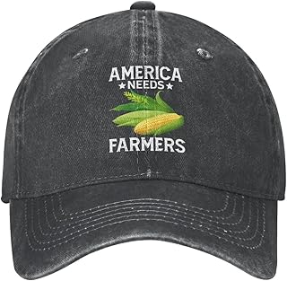 BATHBEE Farmer Cap America Needs Farmers Hat Women Baseball Hats Funny Cap Black One Size