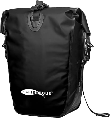 Miniatura 3 de Alforja impermeable para bicicleta, bolsa de sillín de 25 litros para soporte trasero de bicicleta, bolsa de bicicleta para comestibles, computadora