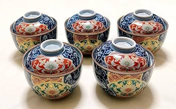 Amazon.co.jp: 有田焼 源京窯 金彩古伊万里 蓋付き碗 煮物鉢