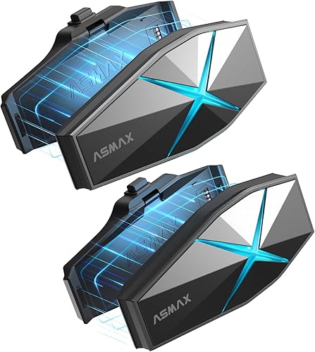 Miniatura 1 de Auriculares Bluetooth F1 para motocicleta con control de voz inteligente, sistemas de comunicación de casco de malla para 10 conductores,