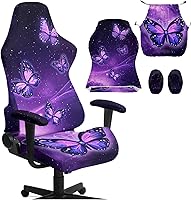 Vista 18 de Mushroom Gaming Chair Slipcover with Zipper Vibrant Computer Chair Covers Strtchable Boho-Chic Ergonomic Gamer Chairs Protector for Adults