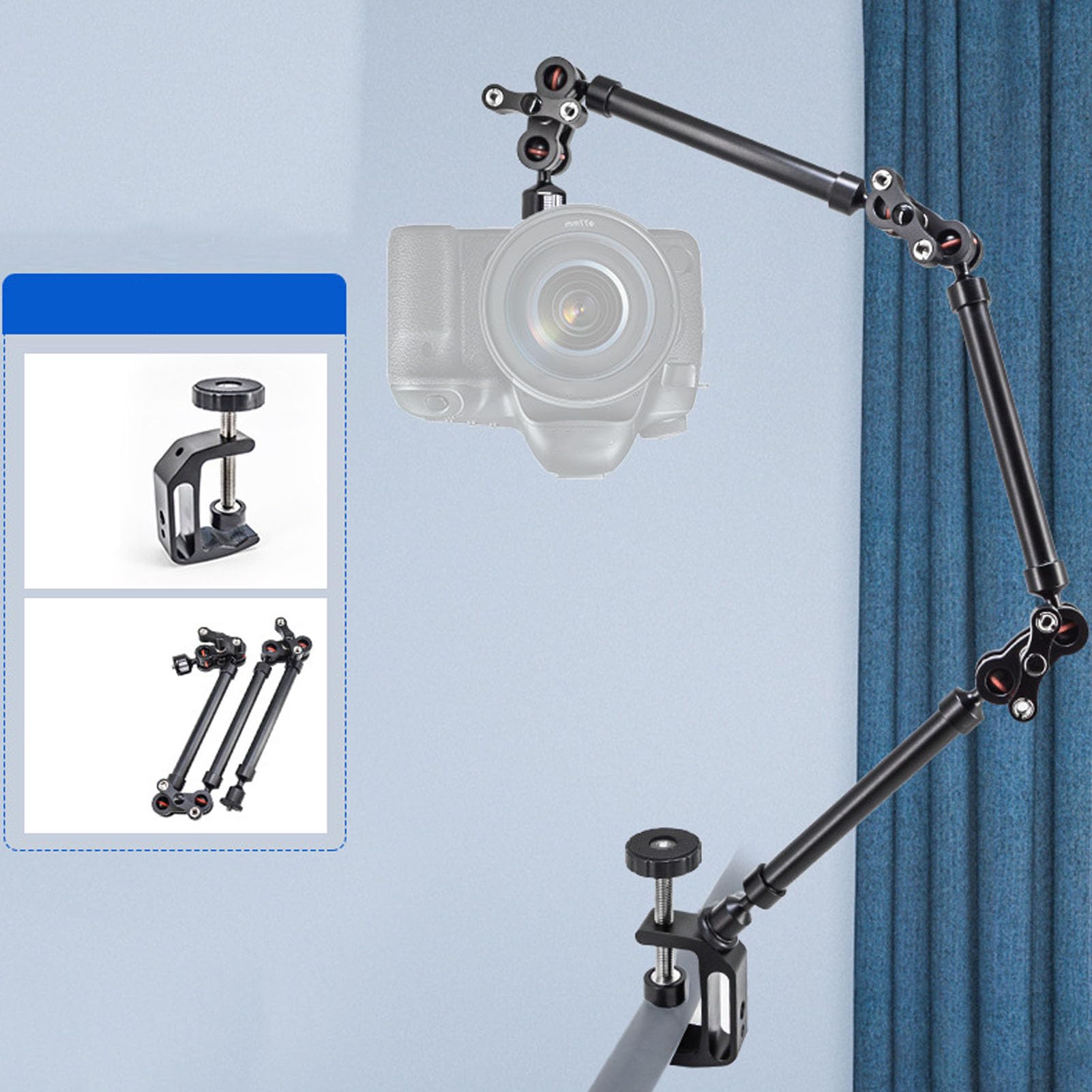 ZJchao Magic Arm Kamerahalterung - 360° Drehbar Aus Aluminium Für DSLR & Smartphone