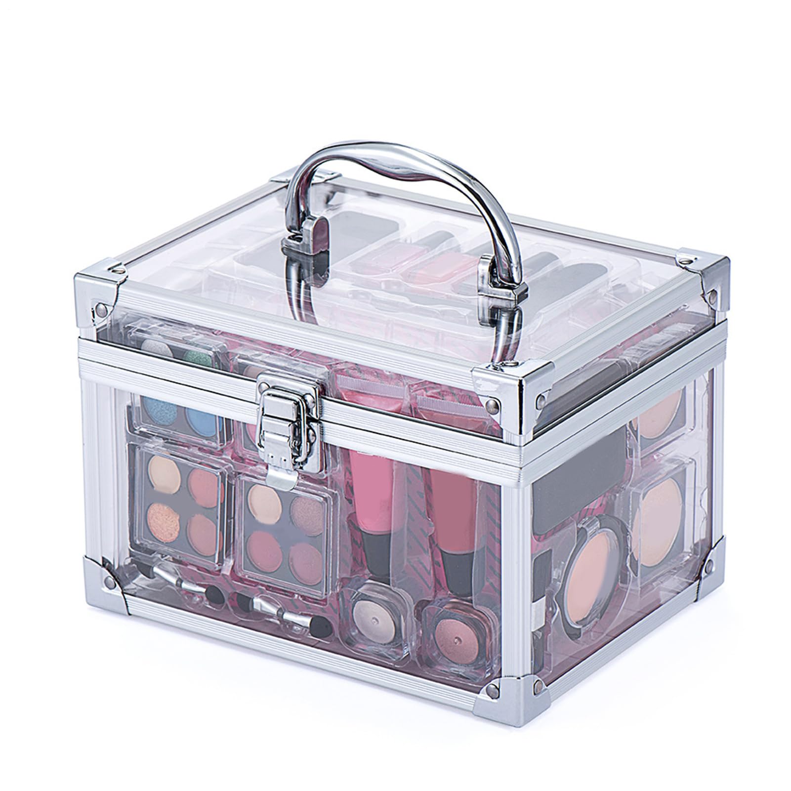 Makeup Starter Kit Für Anfänger Tragbares Reise-Makeup-Set Mit | Kosmetikkoffer Für Täglich Gebrauch Halloween Hochzeit Jugendliche Theater Auftritt
