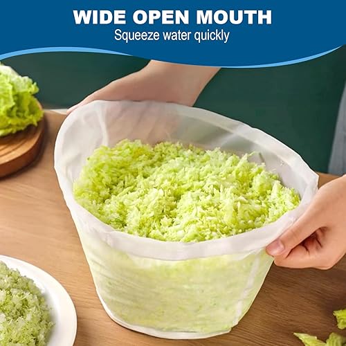 Miniatura 3 de 3 bolsas de tela de queso para colar, nuevas bolsas de estopilla 2025, bolsa de leche de nueces, bolsas de colar reutilizables, estopilla para