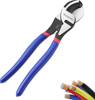 WORKPRO 9-1/4" High Leverage Cable Cutter - Heavy Duty Wire Cutter for 4/0 Aluminum, 2/0 Copper & Comm Cables