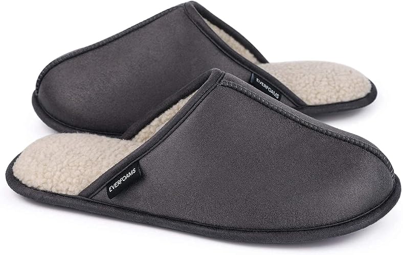 Suede Memory Foam House Indoor Slippers 