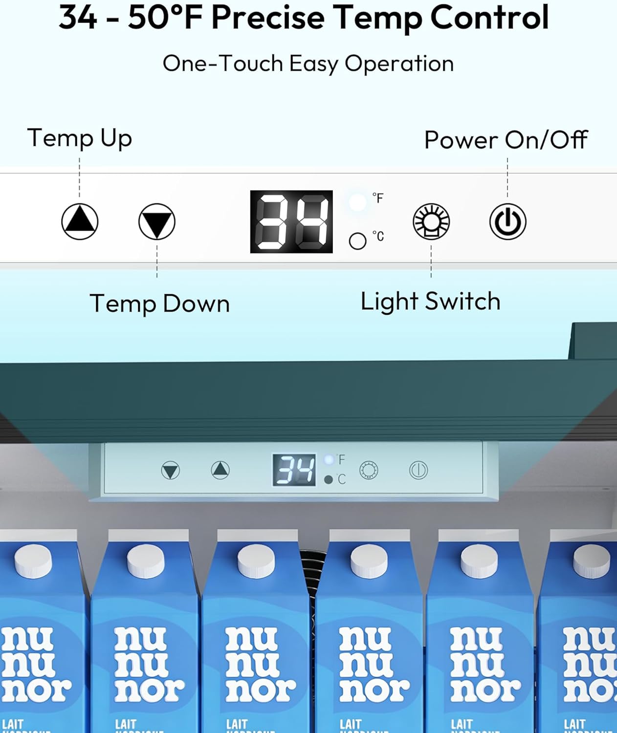 EUHOMY 6 Cu.Ft Commercial Refrigerators with Double-Tempered Glass Door, Beverage Refrigerator with Lock and Adjustable Shelves, Display Fridge with LED Light for Bar, Office, Restaurant, ETL Listed