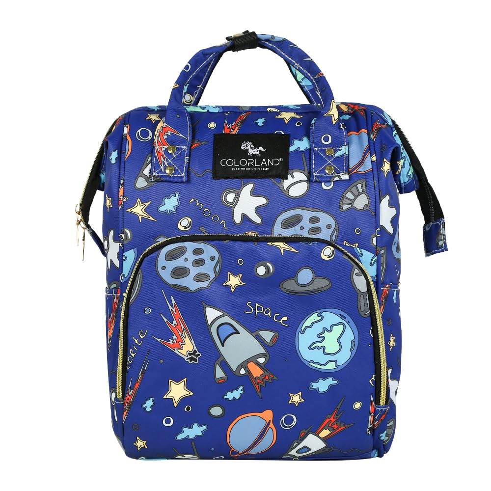 Baby Bucket Diaper Bag/Baby Bag/Mummy Bag/Handbag/Nursery Bag Stylish Travelling Backpack - Standard Range (Space-Dark Blue)-picture-29