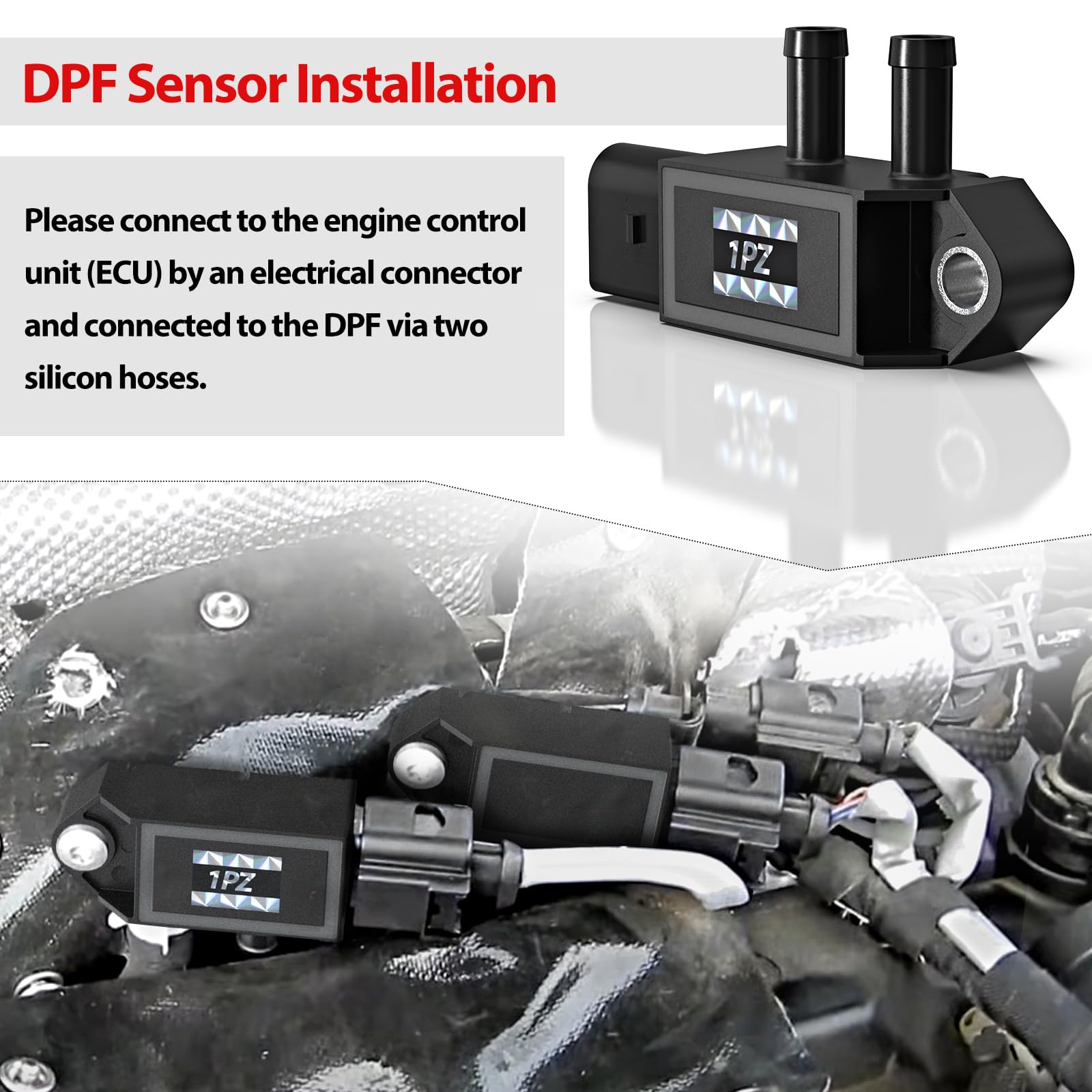1PZ FR1-PR3 Sensore di pressione 03L906051B 03L906051D 3N906051B Sostituzione per AUDI A3 A4 Volkswagen Golf VII SEAT Leon III Automobile