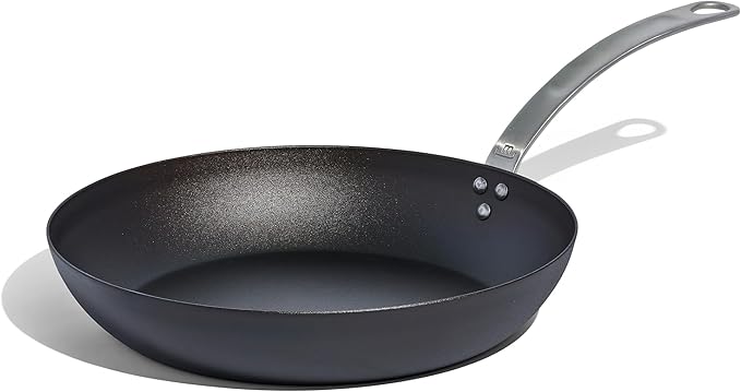 Made In Cookware - Seasoned 12" Blue Carbon Steel Frying Pan - (Like Cast Iron, but Better) - Professional Cookware - Crafted in Sweden - Induction Compatible
