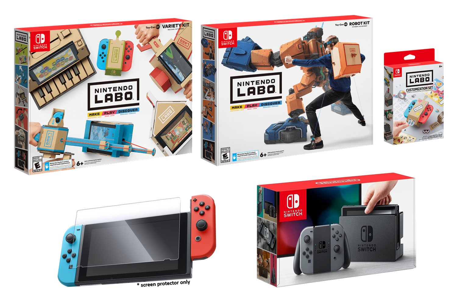 Nintendo Switch And Labo Deluxe Bundle 5items Nintendo Labo Robot