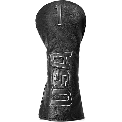 Golf Club Head Covers,USA Golf Driver Headcover Fariway Wood Covers Hybrid Head Covers 3 Wood Headcover Leather Golf Headcover with Number Tag for All Brand