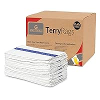 Vista 10 de GOLD TEXTILES White Shop Towels - Toallas de algodón [toalla de grado B] – trapos de 22 x 44 pulgadas en una caja – Valiosos trapos de limpieza