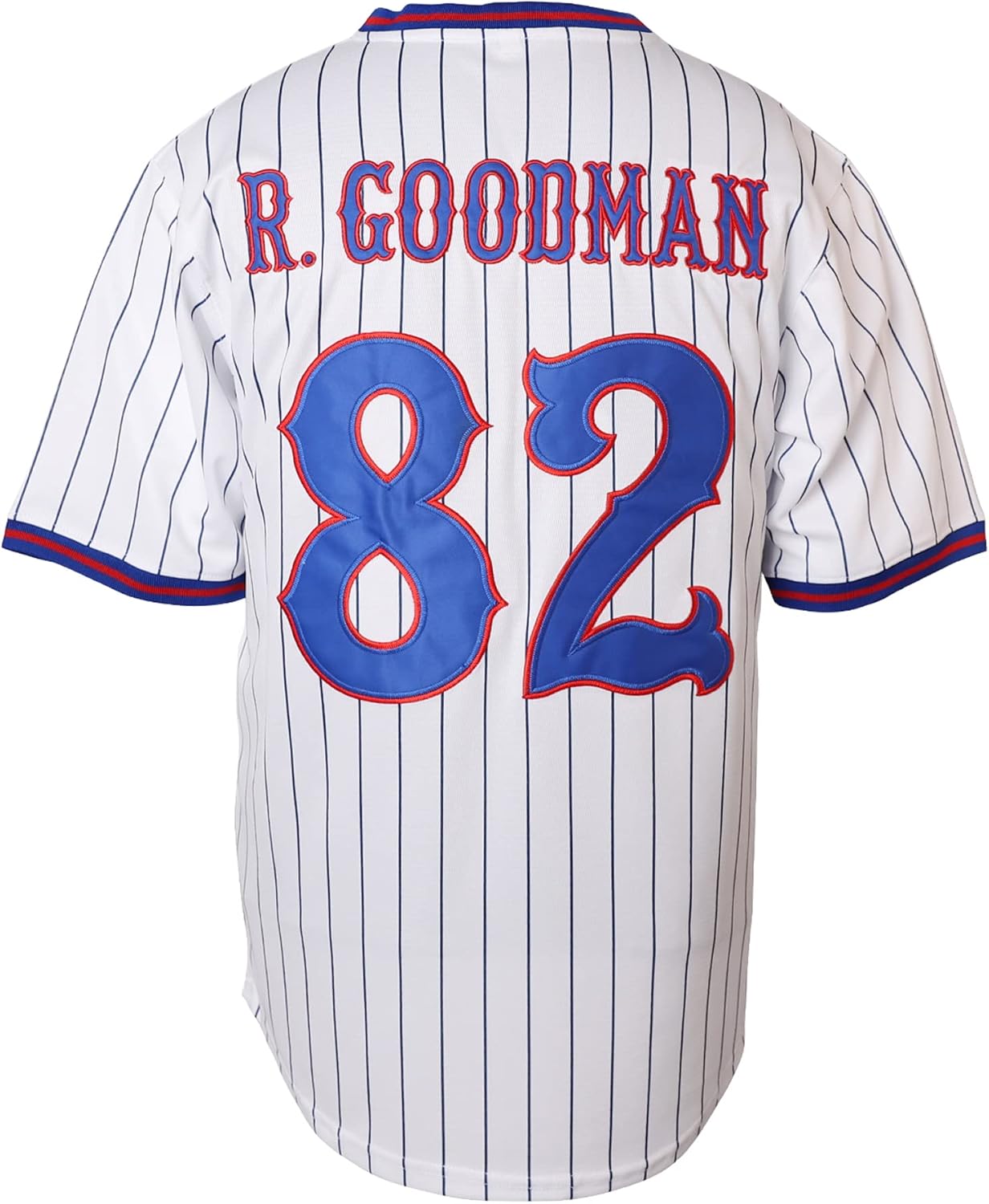 Benchwarmers Jersey 32 Howie Goodman 68 Reedy 82 Richie Goodman 44 Matthews Stitched Men's Pinstriped Baseball Jersey (82 White, X-Large) - Image 3
