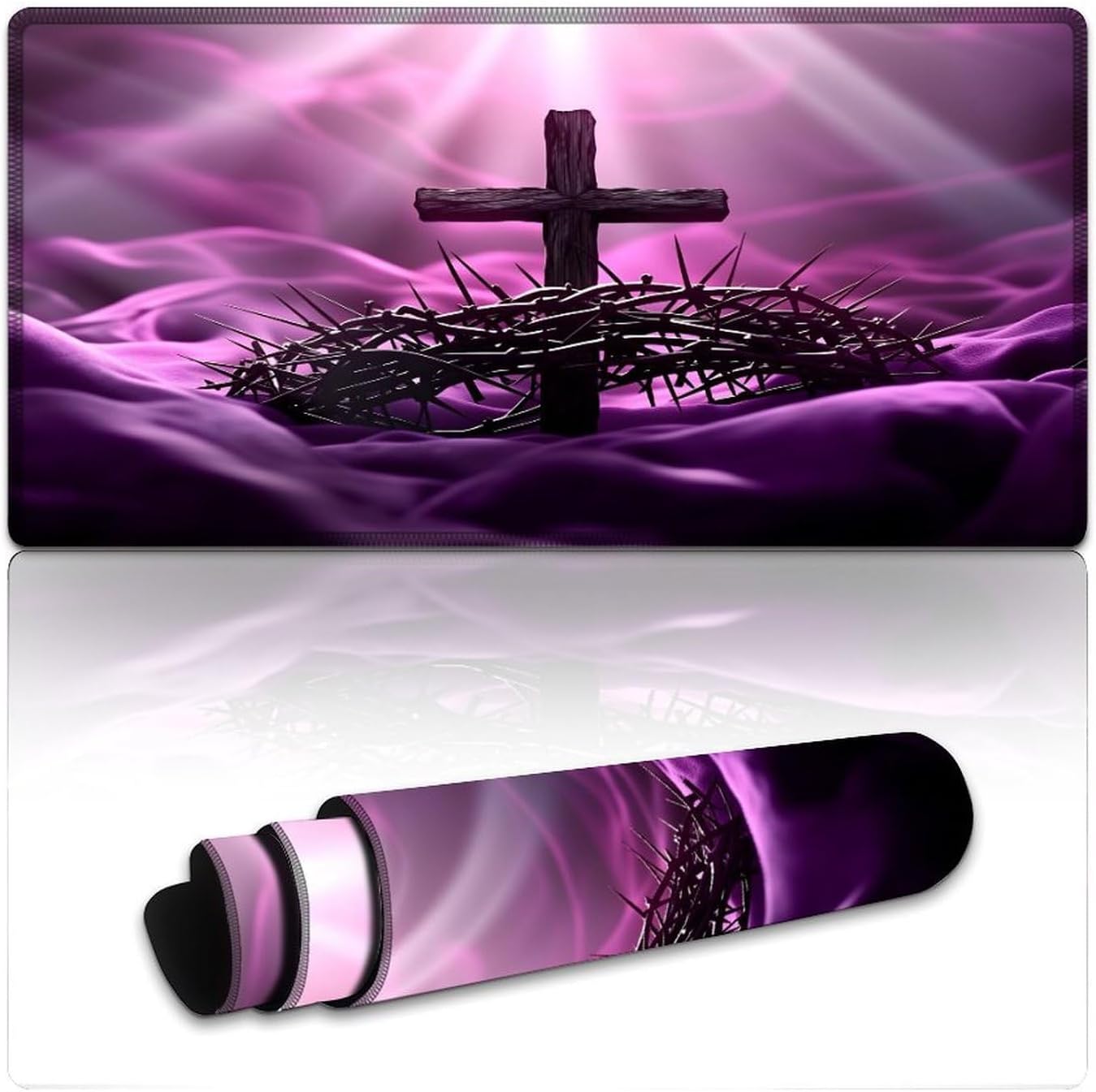 Amazon.com: Crown of Thorns Crucifixion Large Extended Gaming Mouse Pad ...