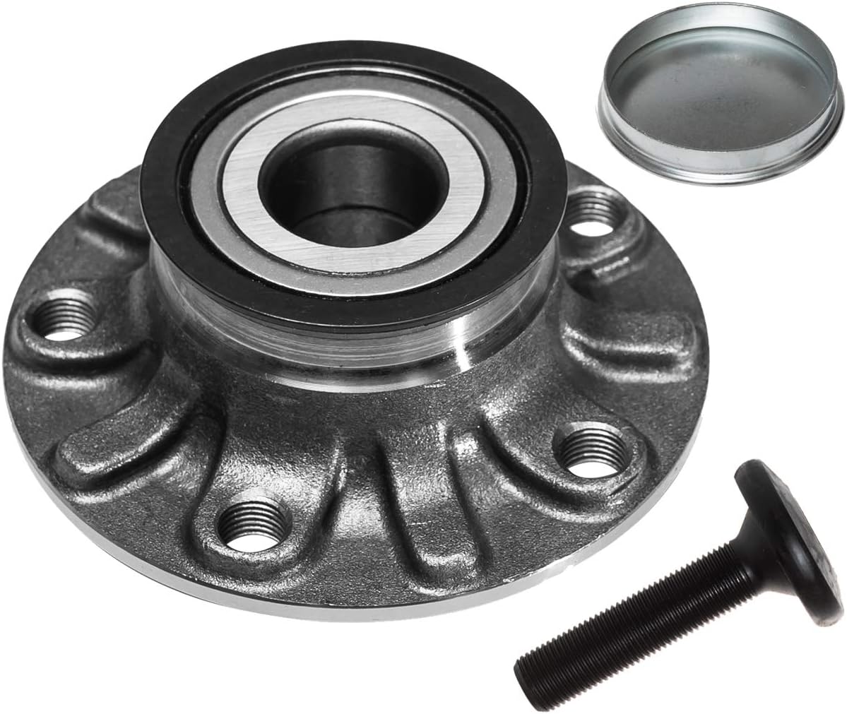 TUCAREST 512336 (30mm Bearing,for FWD) Rear Wheel Bearing and Hub Assembly Fit for Vw 2012-2014 Beetle 2.5L, 10-21 Golf, 11-14 Jetta, 06-21 GTI, 06-09 Rabbit /06-13 15-20 Au-di A3 OE# 1K0598611