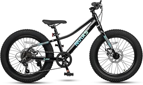 Miniatura 5 de Glerc Mars Kids Mountain Bike, 20 24 Inch Fat Tire Bike for Teen Ages 6-14 Year Old, Bicycle with 2.8-Inch Wide Tires and 6 Speed Drivetrain,