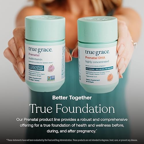Miniatura 6 de True Grace DHA prenatal  60 cápsulas blandas  1400 mg de DHA y EPA  para preconcepción, embarazo y lactancia  capturado silvestre y de origen