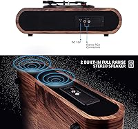 Vista 3 de popsky Record Player,Built-in Dual Channel Stereo Speakers with New Upgraded Ruby Stylus, 3-Speed Premium Retro Bluetooth Turntable Suitable for