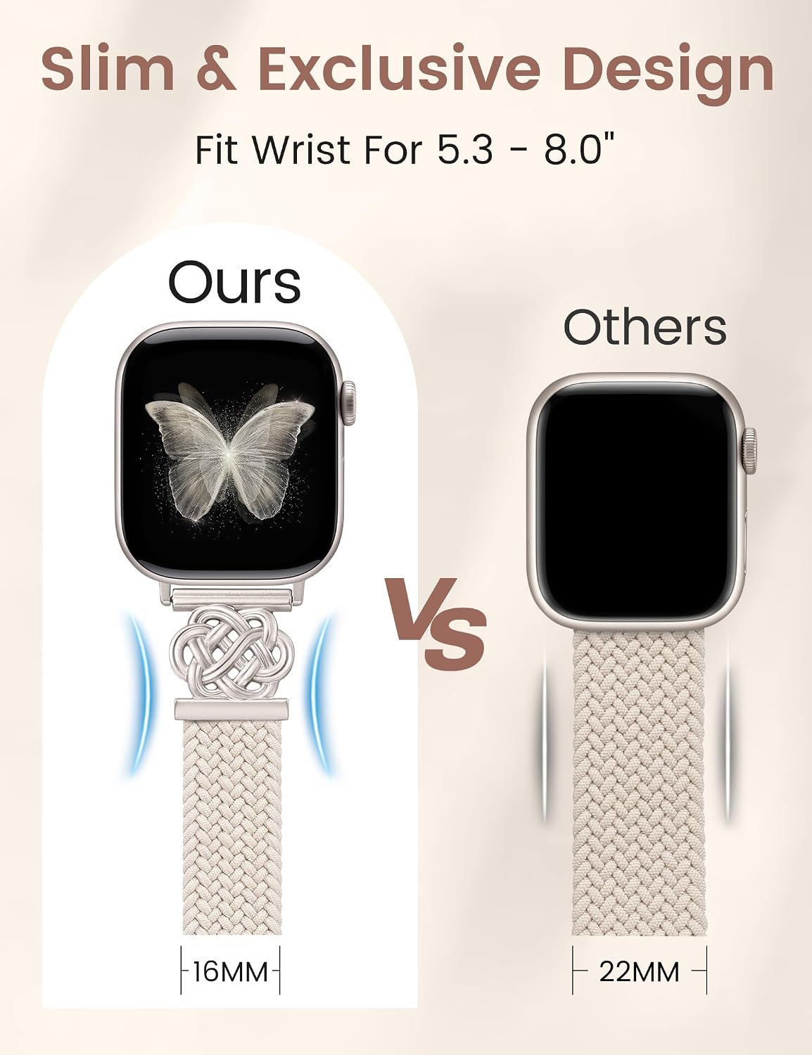 Minyee Slim Braided Magnetic Band Compatible with Apple Watch Bands Women 40/41/42/44/45/46/49/38, Dressy Celtic Knot Soft Thin Elastic Nylon Strap for iWatch Series 11 10 9 8 7 6 5 4 SE/Ultra 3 2 1