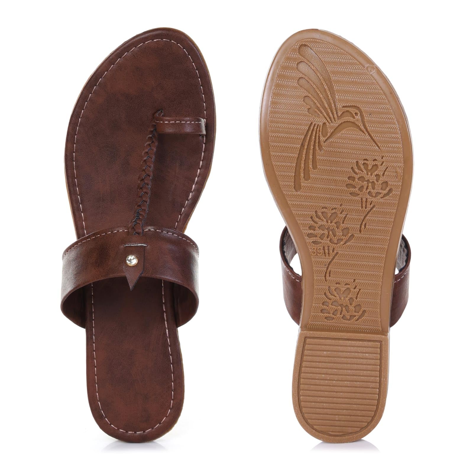 Women's Comfortable Flat Toe Ring Slip-On Casual Ethnic Sandals for Daily Wear-picture-35