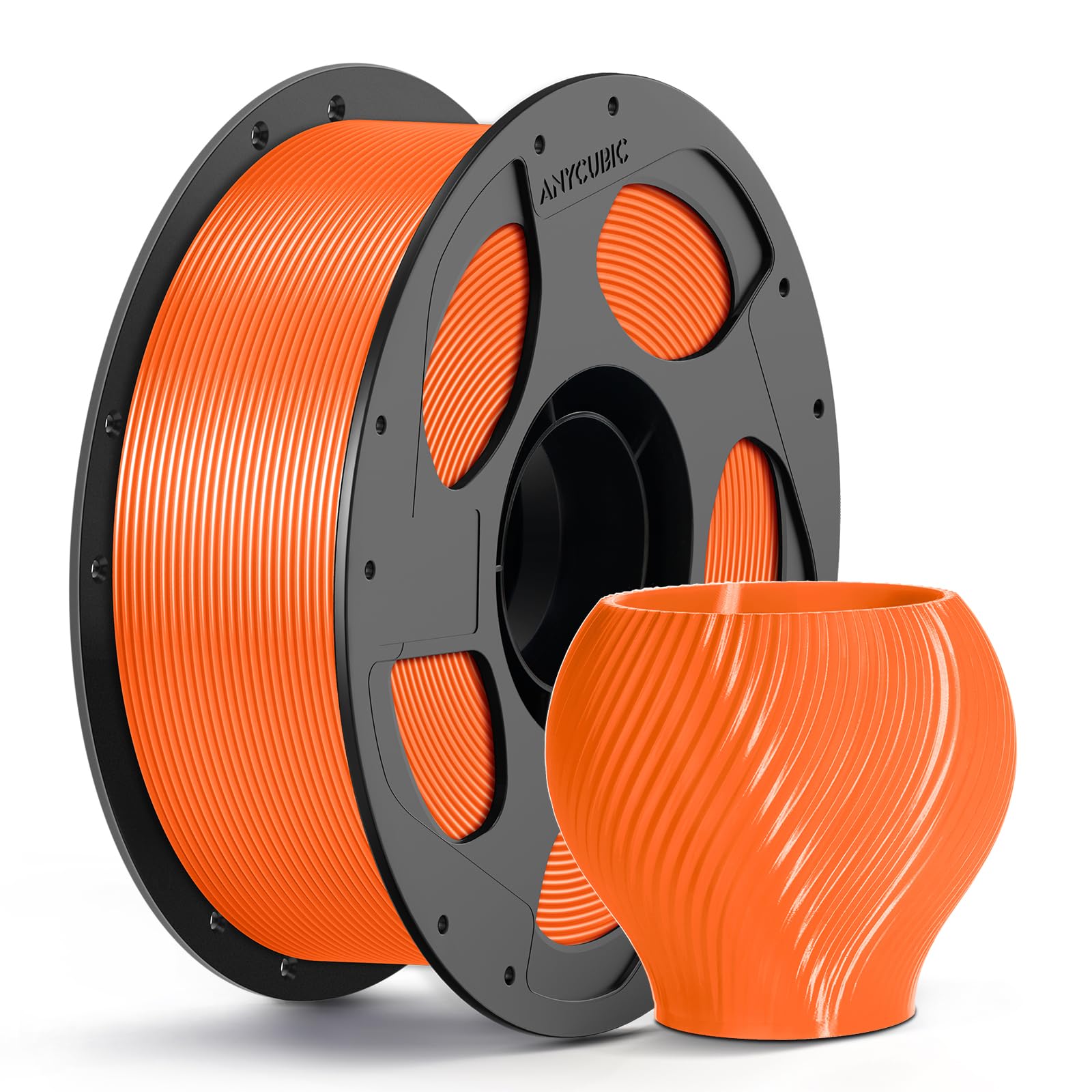 ANYCUBIC PETG Filament 1.75mm, 1KG Reusable Spool, Orange