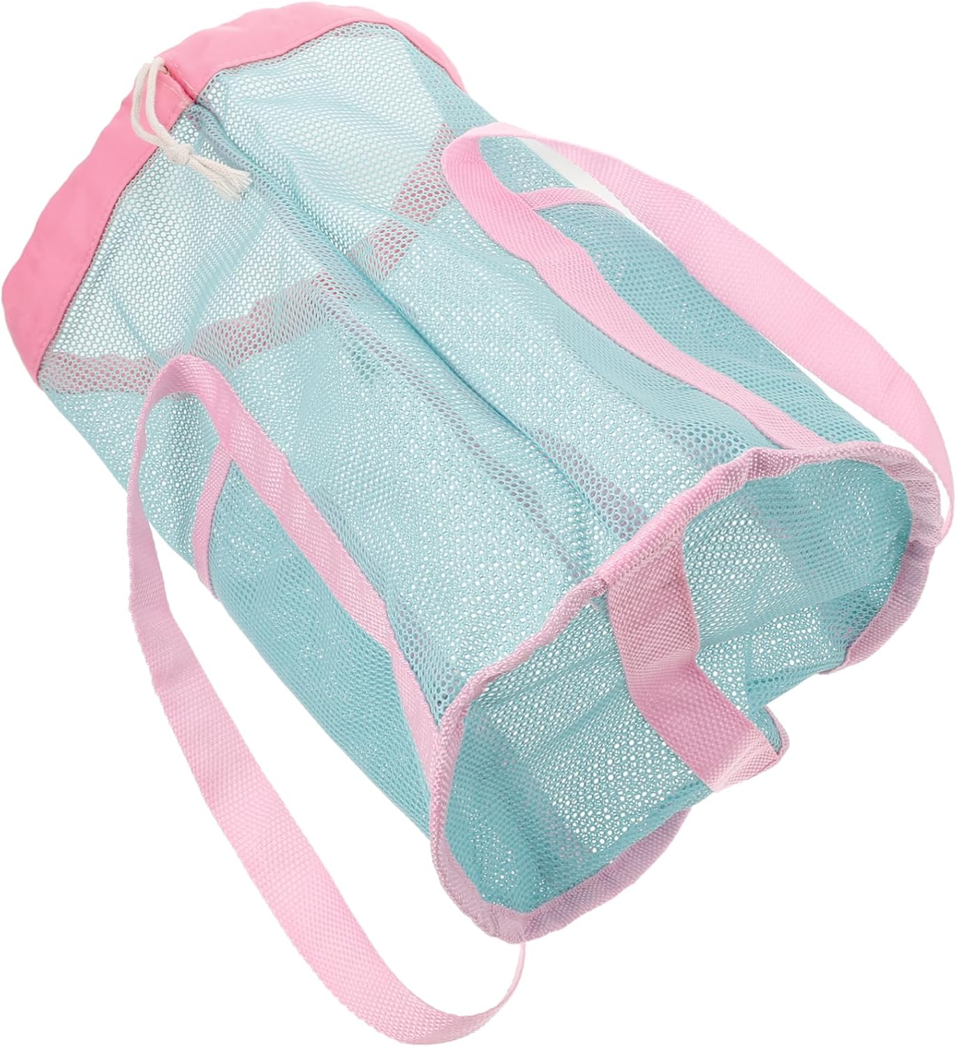 Didiseaon Lovely Mesh Beach Bag Drawstring Bag for Boys and Girls Beach Toys Bag Beach Toys Carrying Bag Sturdy Constructi
