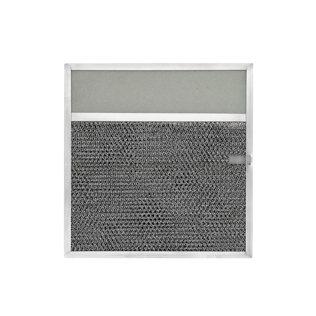 American Metal Filter Company RLP1102 Aluminum and Carbon Lens Range Hood Filter -11 1/2" x 11 3/4" x 3/8" - with 3-1/2" Lens