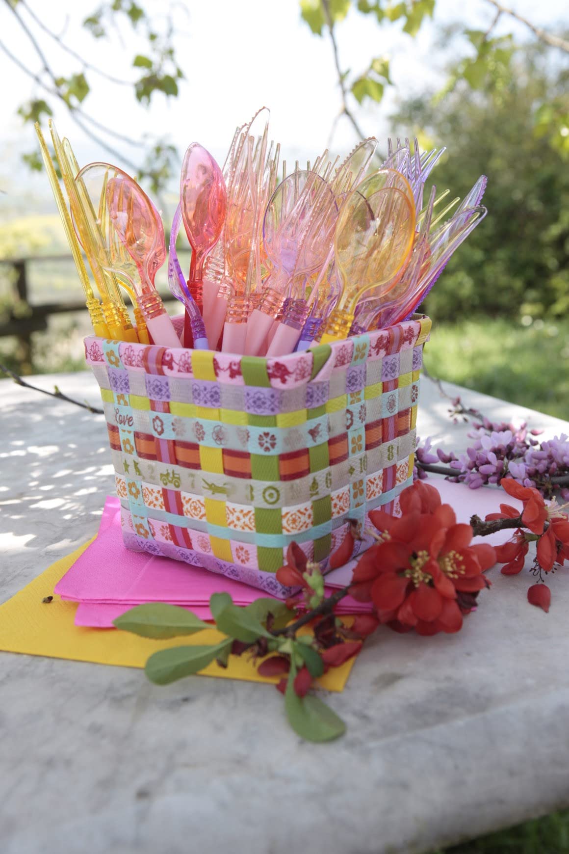 EX.TRA. Coltelli di Plastica Clear Head Rosa 10 Pezzi