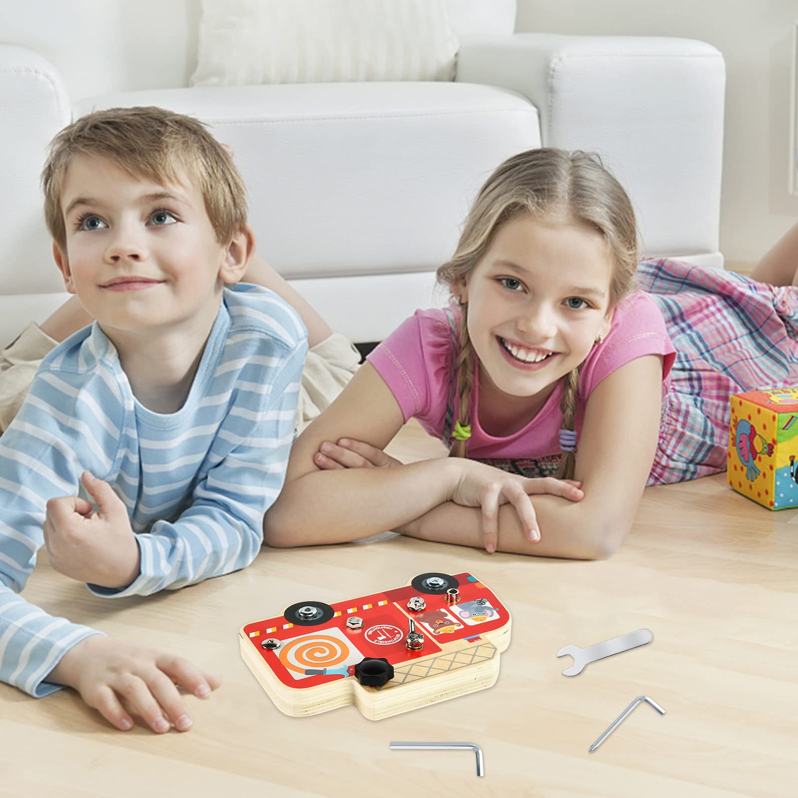 Planche à Vis En Bois Montessori - Jouet éducatif Pour Enfant De 3 à 6 Ans Pour Développer La Motricité Fine