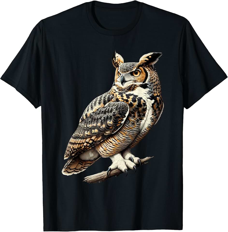 Great Horned Owl Lover Gifts and Apparel Great Horned Owl T-Shirt