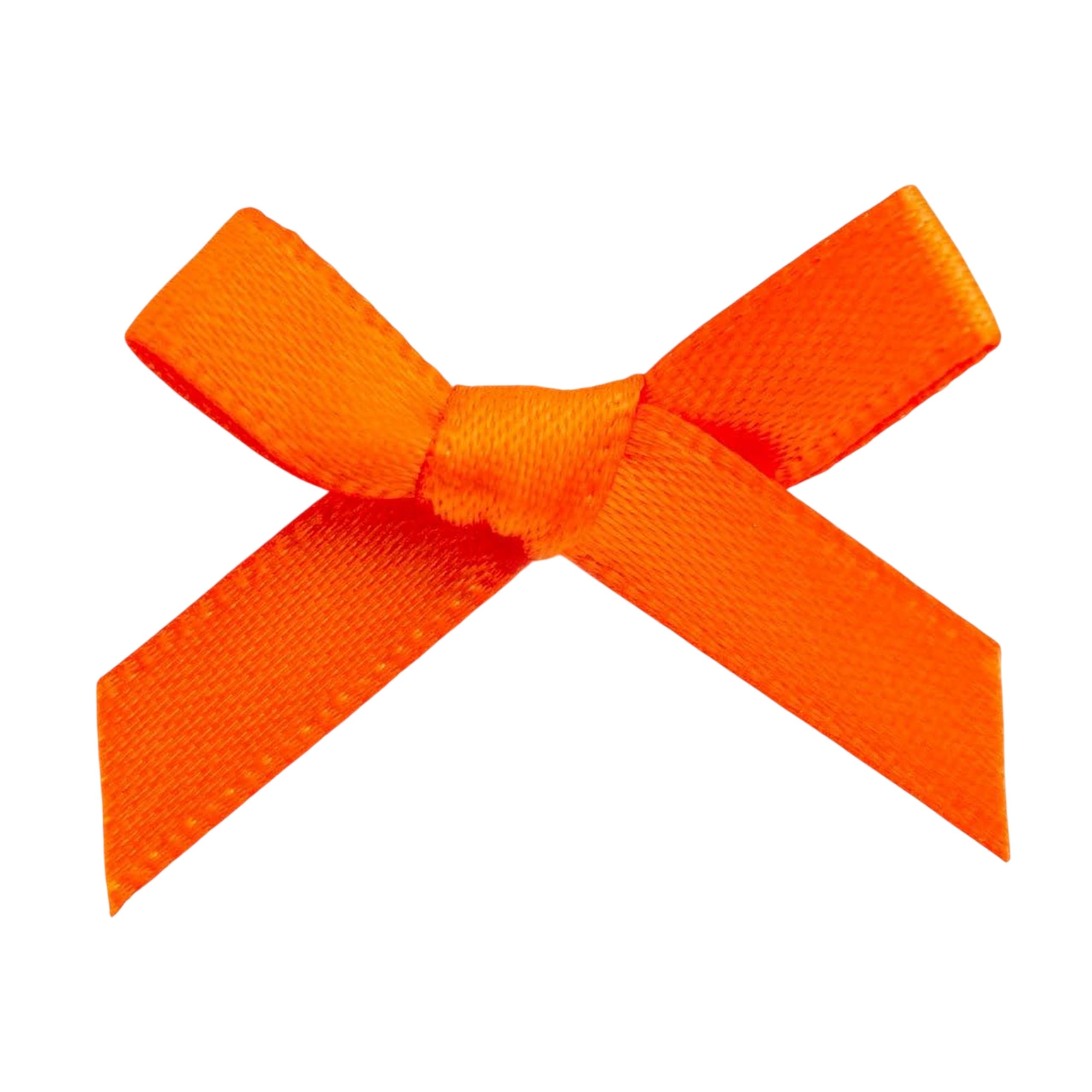 Italian Options Mini Satin Ribbon Bows, Small Bow Decorations for Crafts, Gifts, Hampers, Hair Bow, Wedding Stationery, Floristry, Christmas, Cakes, Crafting, Orange, 100 Pack, 3 cm — image 1