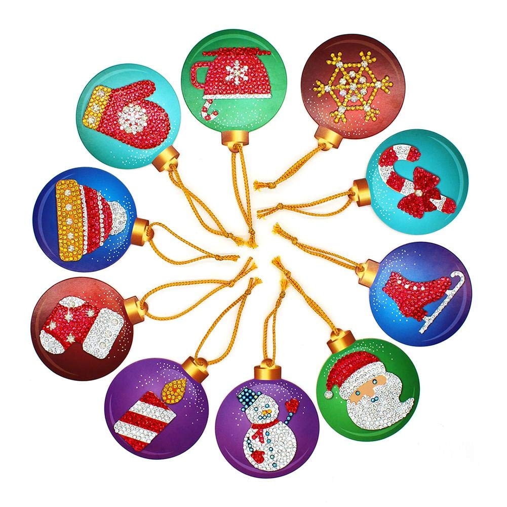 10pcs DIY forma especial árbol de Navidad colgantes decoración