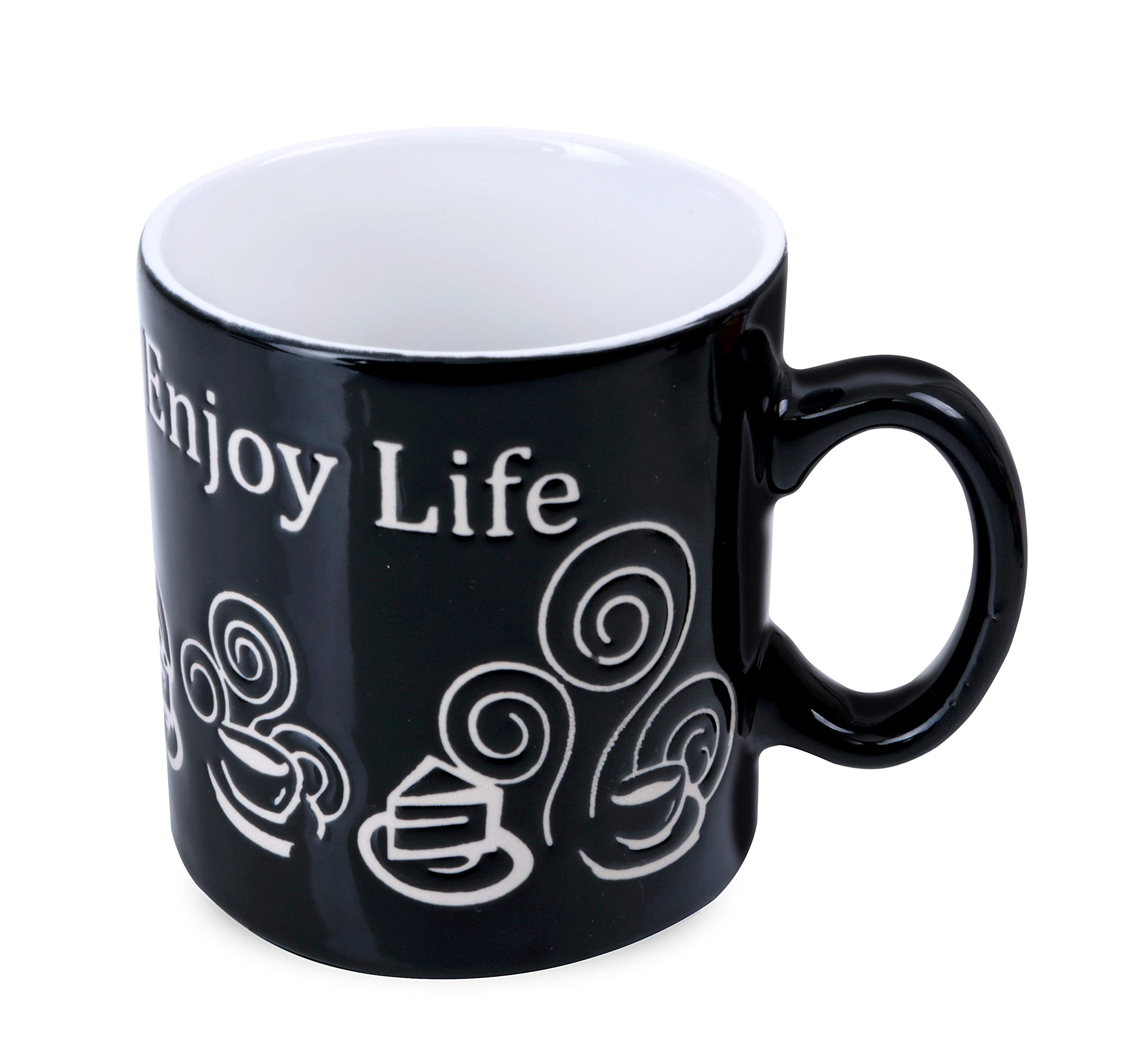 Royalford Reusable Stoneware Coffee Mug 9oz/265ml - Large Coffee and Tea Mug, Traditional Extra Large Tea Mug, Thick Wall Small Portable Mug | Ideal for Hot and Cold Drinks