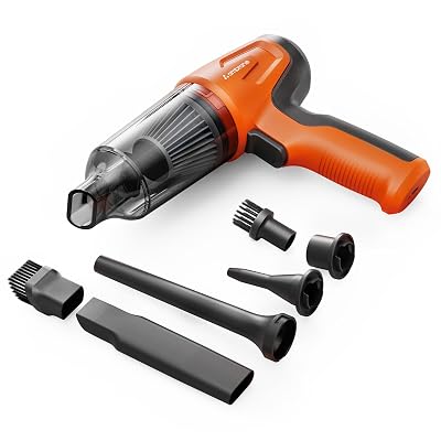Ambrane 12kPA Powerful Suction 80W Wireless Hand Vacuum & Air Blower 2-in-1 Wireless Vacuum Cleaner, BLDC Motor HEPA Fil