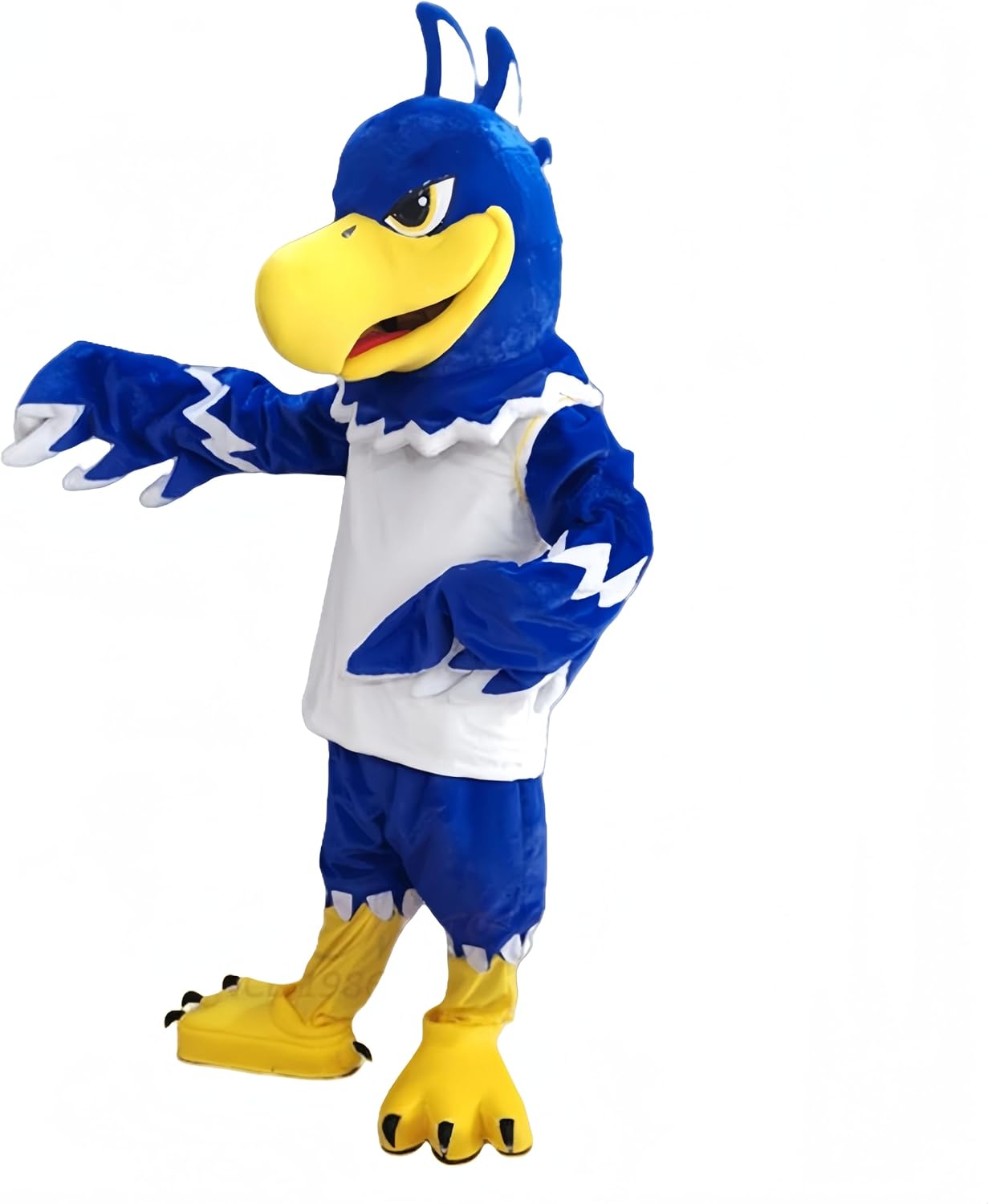 Realistic Blue & White Hawk Mascot Costume - Premium Quality, Comfortable Fit for Sports Events, School Spirit & Themed Parties