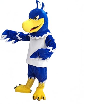 Adult White Hawk Mascot Costume Animal Outfit for School Sports Events | Spirit Week favorite, school mascot costume, pep rally performance, homecoming celebration, team spirit support