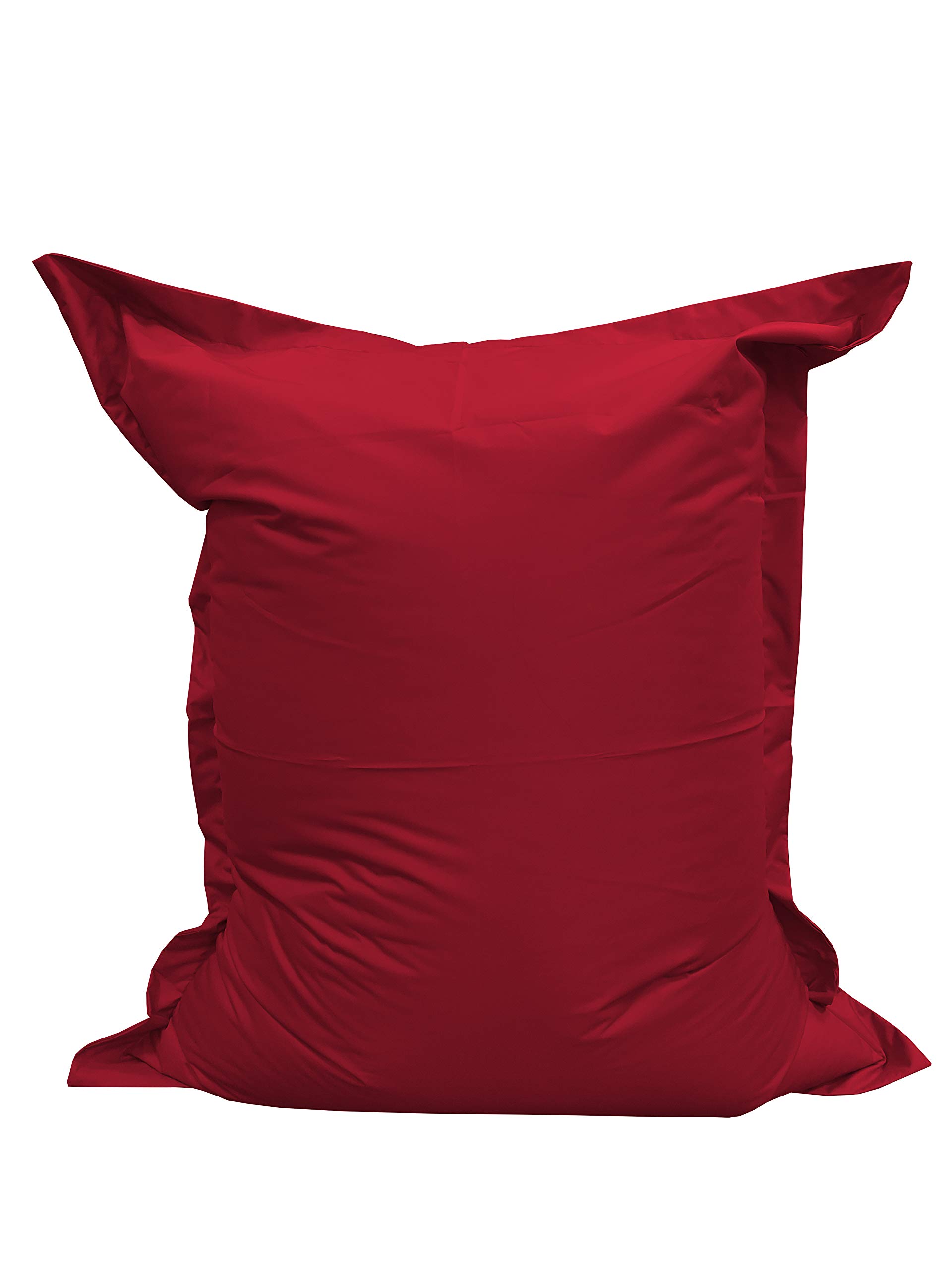 chilly pilley Pouf L xl xxl Coussin De Sol Pouf Garniture En Polystyrène Pouf Géant Pour S'allonger Et S'asseoir Imperméable Hydrofuge (100x70, Rouge Foncé)