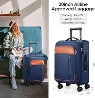Amazon.com | UKEIN Softside Expandable Carry On Luggage 22x14x9