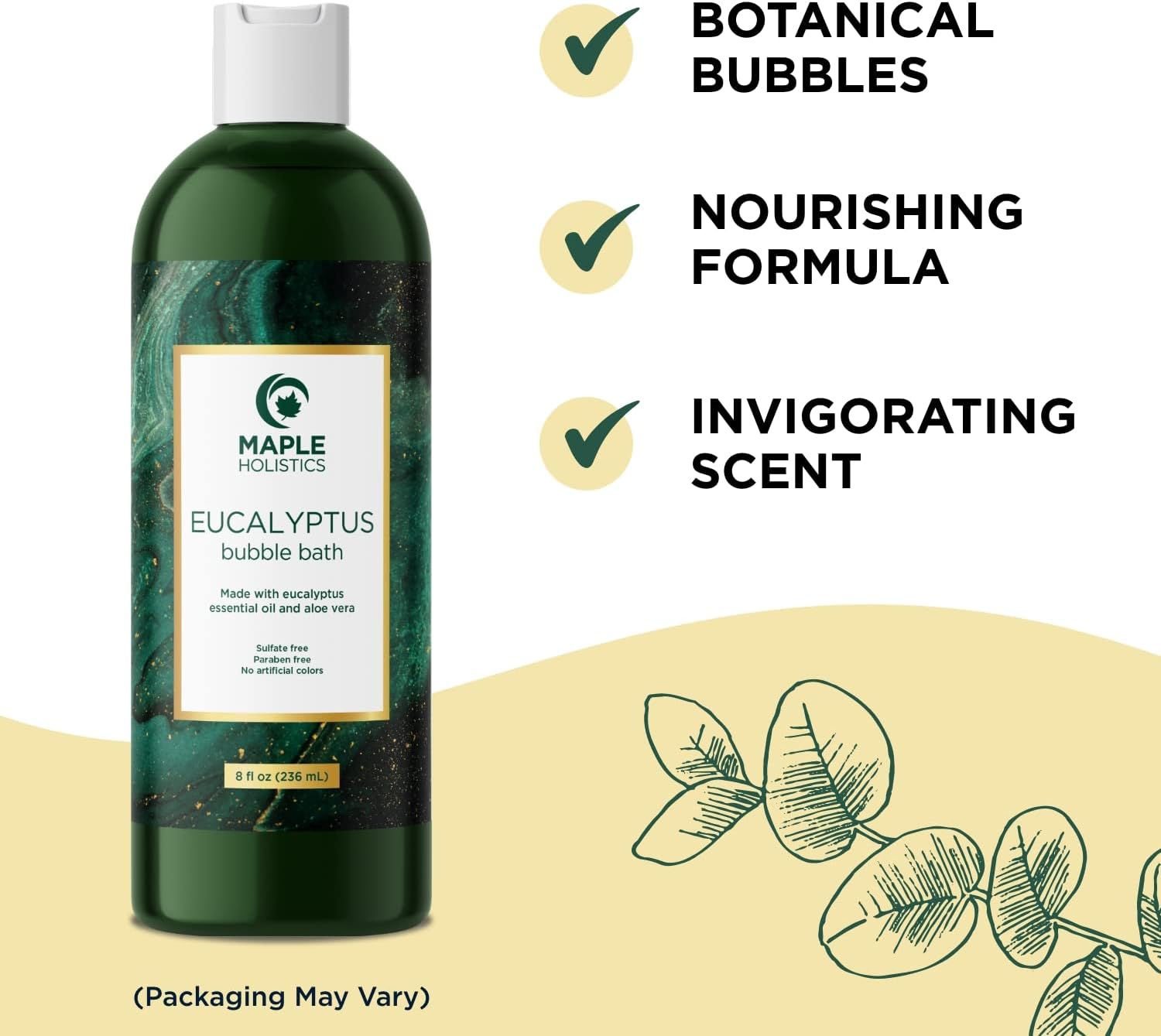 Premium Eucalyptus Bubble Bath Soap - Sulfate Free Adult Bubble Bath for Women and Men with Relaxing Essential Oils with Vitamin E - Foaming Bath Oil for Dry Skin Featuring Aromatherapy Oils : Beauty & Personal Care