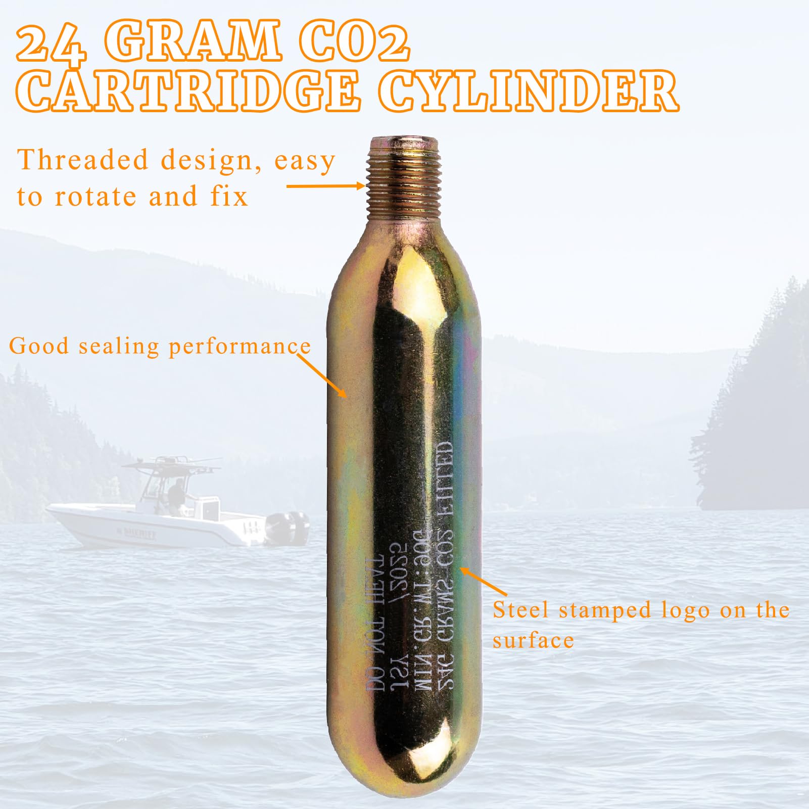 Snapklik.com : 24 Gram CO2 Rearming Cylinder 1/2-inch Replacement ...