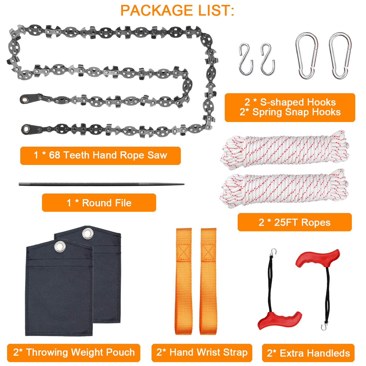 High Reach Tree Limb Hand Rope Saw 