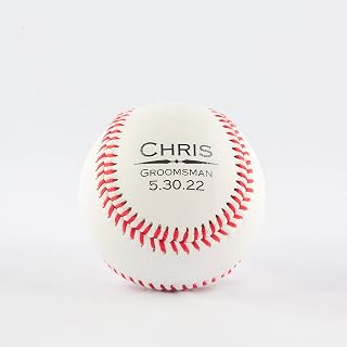 Buffalo Bottle Craft Personalized Baseball- Groomsman Practice Baseball for The Best Man Personalized Baseball - Official Size- Custom Wedding Baseball Proposal Gift Ring Bearer, Officiant