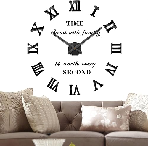 Vangold - Reloj de pared con números romanos y sin esfera, decoración para el hogar, para sala de estar, dormitorio, sin marco ni esfera