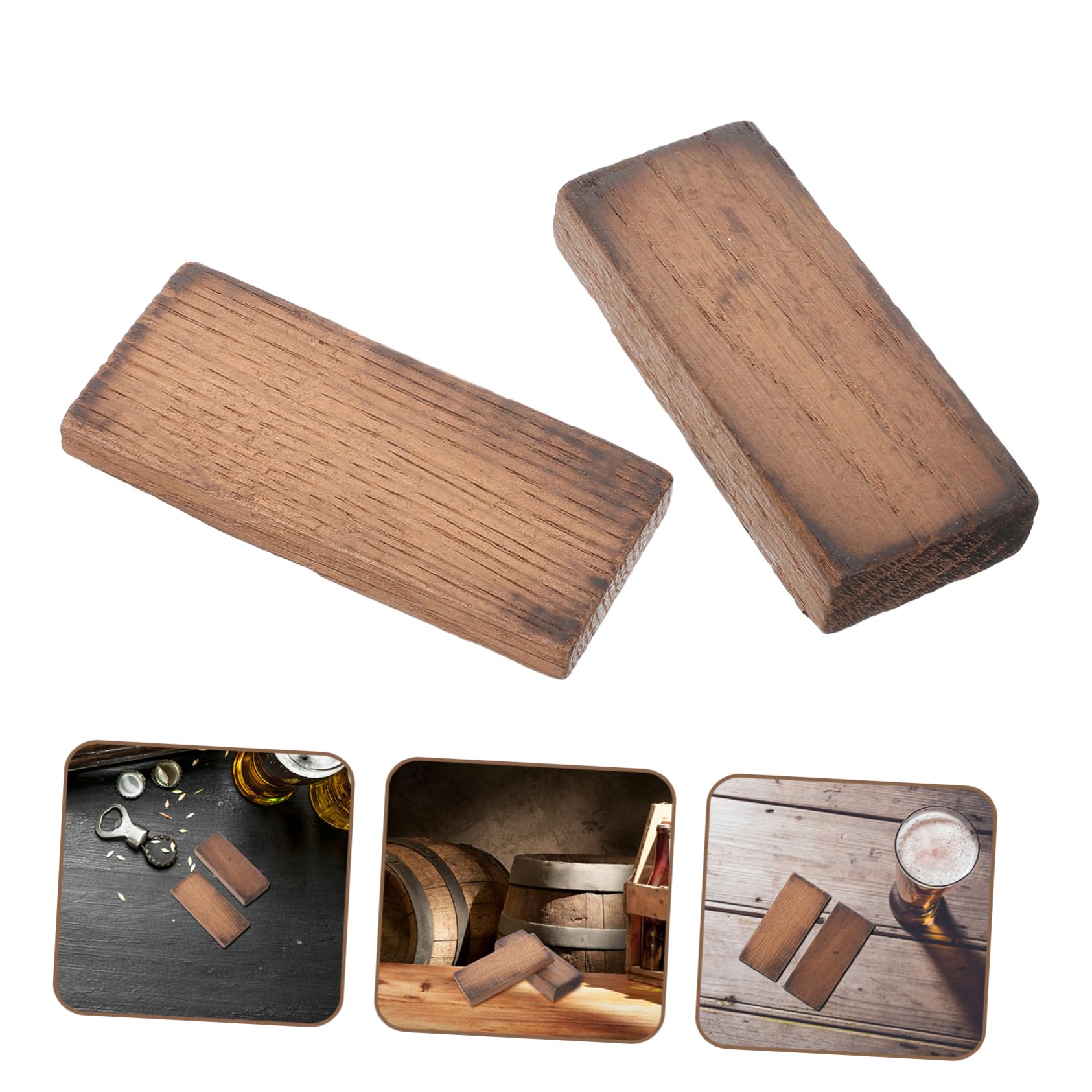 1set Blocchi di Legno per Invecchiamento Vino Rosso Potenziato per Vinificazione Casalinga di Quercia Francese Design Rustico e Naturale