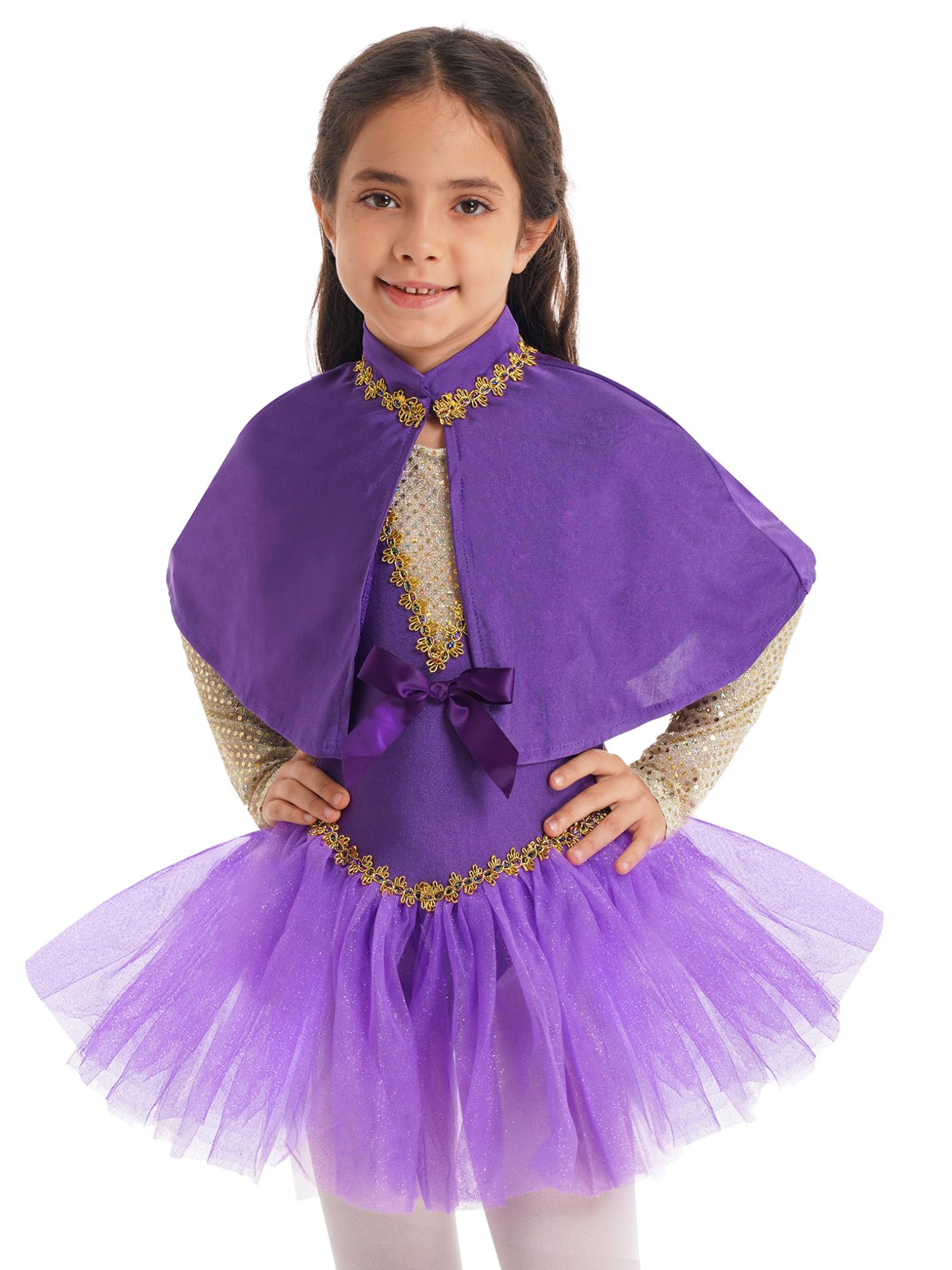 Girls Kids Circus Ringmaster Show Costume Tutu Skirt Shiny Sequins Leotard Dress Kids Halloween Cosplay Outfit