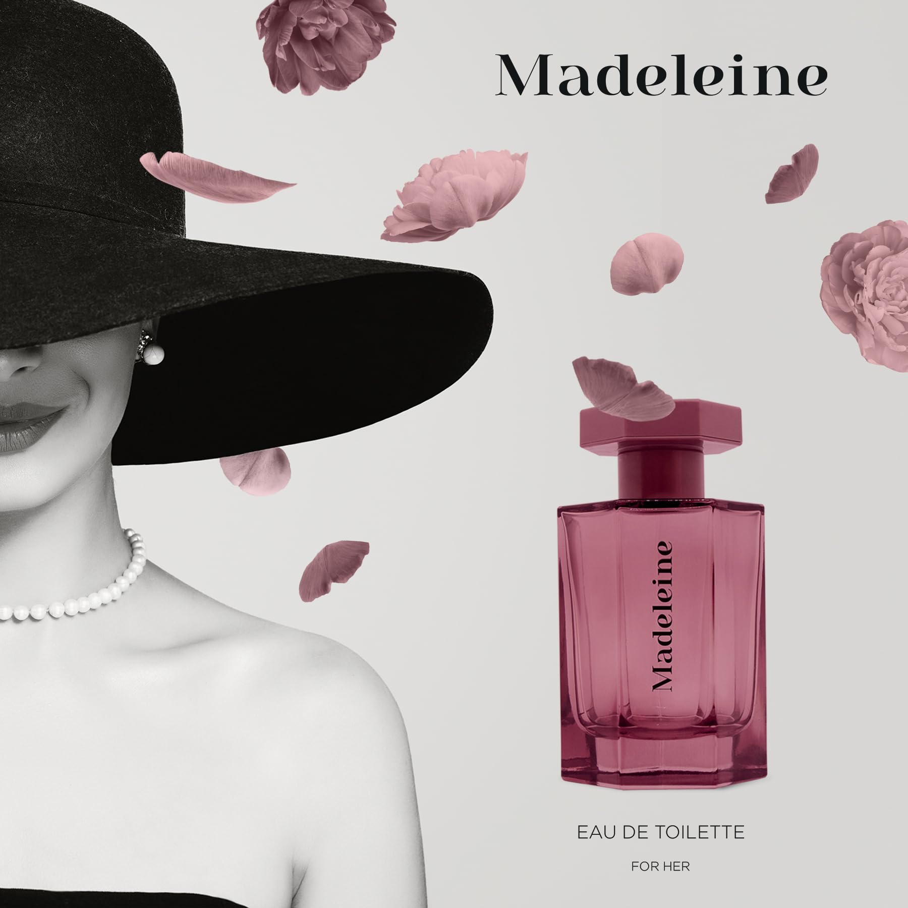 MADELEINE FLEURS | Confezione Regalo, Profumo Donna da 100ml e Crema Corpo 200ml, Fragranza Elegante e Sofisticata